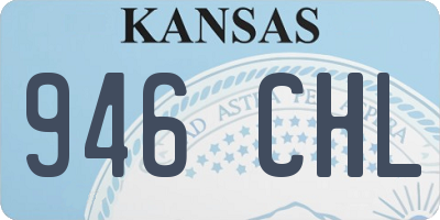 KS license plate 946CHL