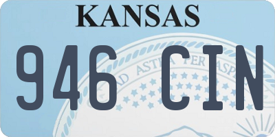KS license plate 946CIN