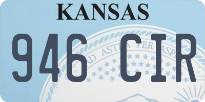 KS license plate 946CIR