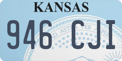KS license plate 946CJI