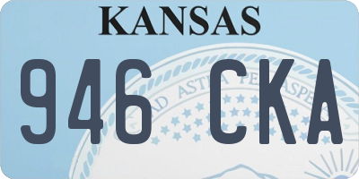 KS license plate 946CKA