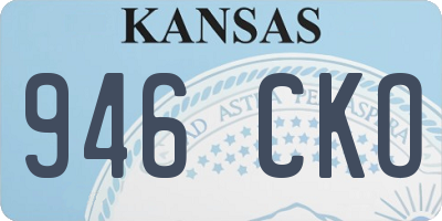 KS license plate 946CKO