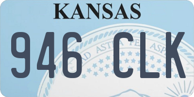 KS license plate 946CLK