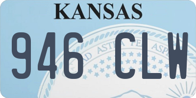 KS license plate 946CLW
