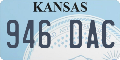KS license plate 946DAC
