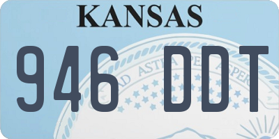 KS license plate 946DDT