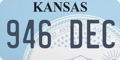 KS license plate 946DEC