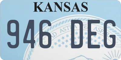 KS license plate 946DEG