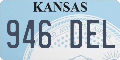 KS license plate 946DEL