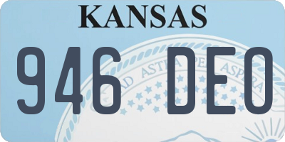 KS license plate 946DEO