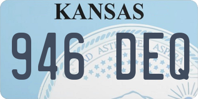 KS license plate 946DEQ