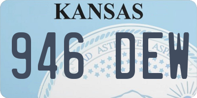 KS license plate 946DEW