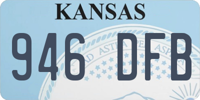 KS license plate 946DFB