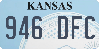 KS license plate 946DFC