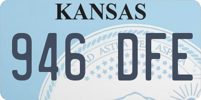 KS license plate 946DFE