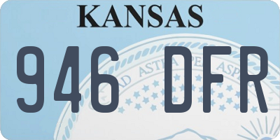 KS license plate 946DFR