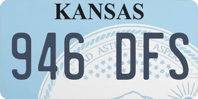 KS license plate 946DFS