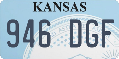 KS license plate 946DGF