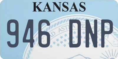 KS license plate 946DNP