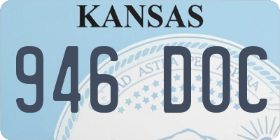 KS license plate 946DOC