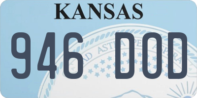 KS license plate 946DOD
