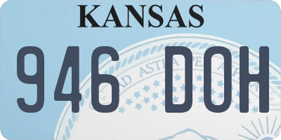 KS license plate 946DOH