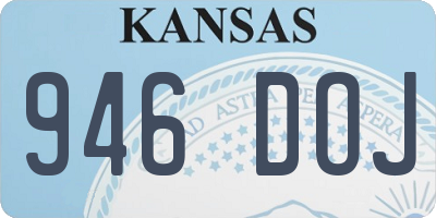 KS license plate 946DOJ