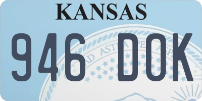 KS license plate 946DOK