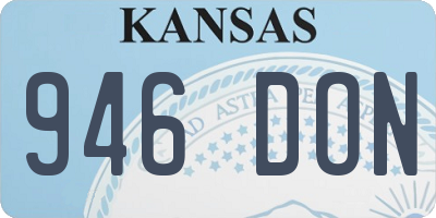 KS license plate 946DON