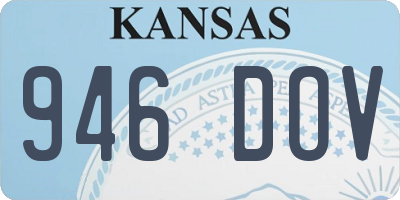 KS license plate 946DOV