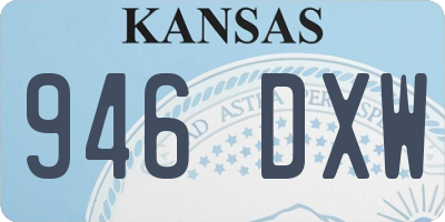 KS license plate 946DXW
