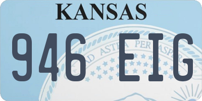 KS license plate 946EIG
