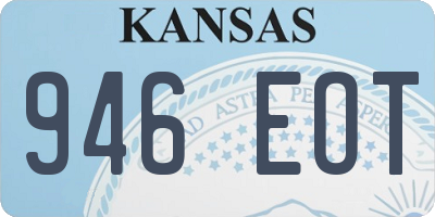 KS license plate 946EOT