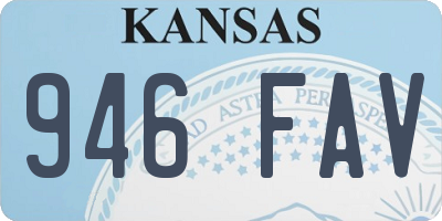 KS license plate 946FAV