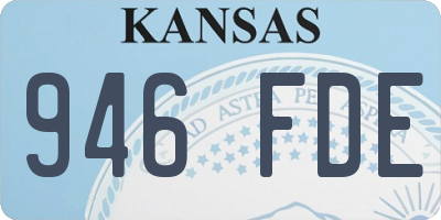 KS license plate 946FDE