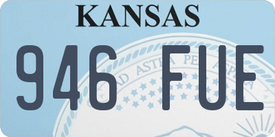 KS license plate 946FUE