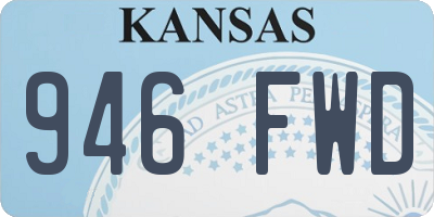 KS license plate 946FWD