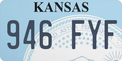 KS license plate 946FYF