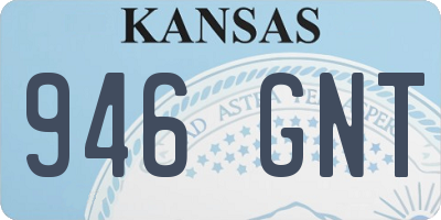 KS license plate 946GNT
