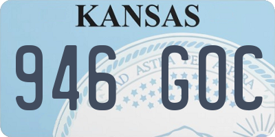 KS license plate 946GOC