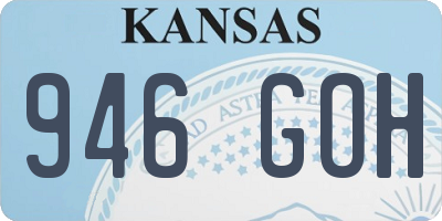 KS license plate 946GOH