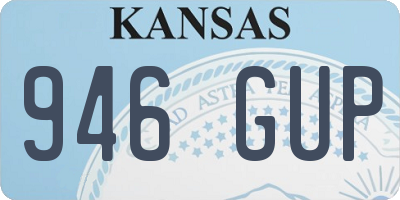 KS license plate 946GUP