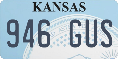 KS license plate 946GUS