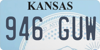 KS license plate 946GUW
