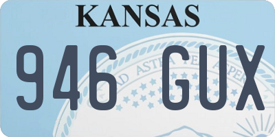 KS license plate 946GUX