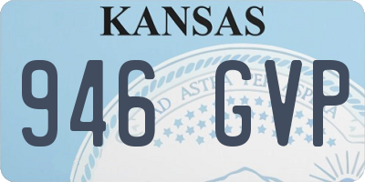 KS license plate 946GVP
