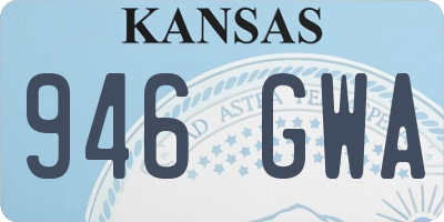 KS license plate 946GWA