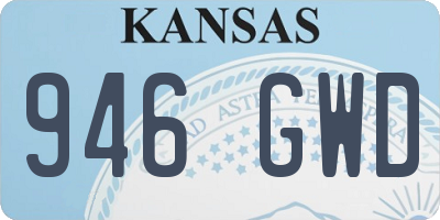 KS license plate 946GWD