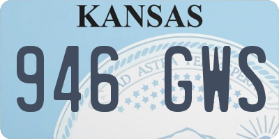KS license plate 946GWS
