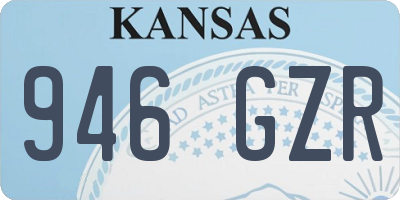 KS license plate 946GZR